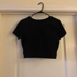 Womens Black Crop Top